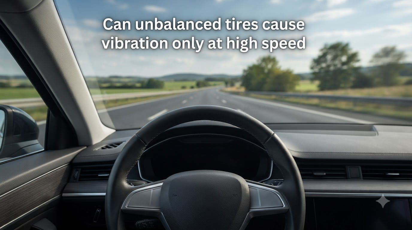 Can unbalanced tires cause vibration only at high speed