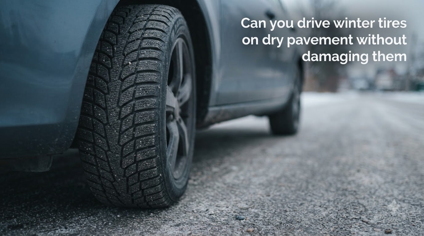 Can you drive winter tires on dry pavement without damaging them
