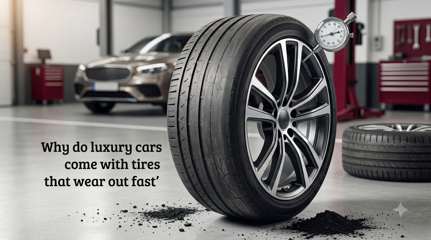 Why do luxury cars come with tires that wear out fast