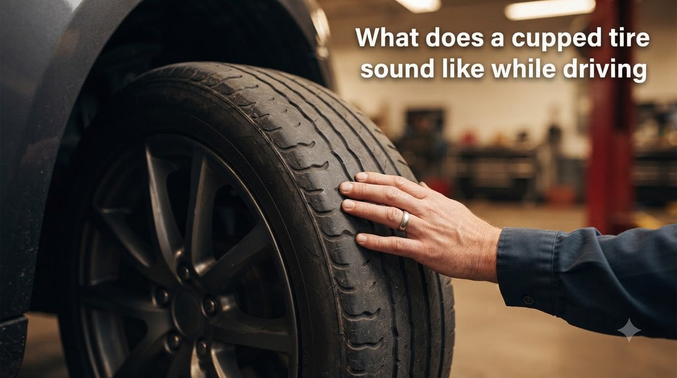 What does a cupped tire sound like while driving