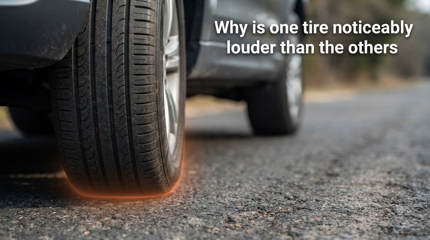Why is one tire noticeably louder than the others