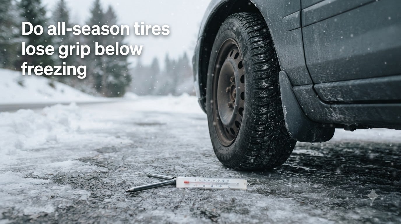 Do all-season tires lose grip below freezing