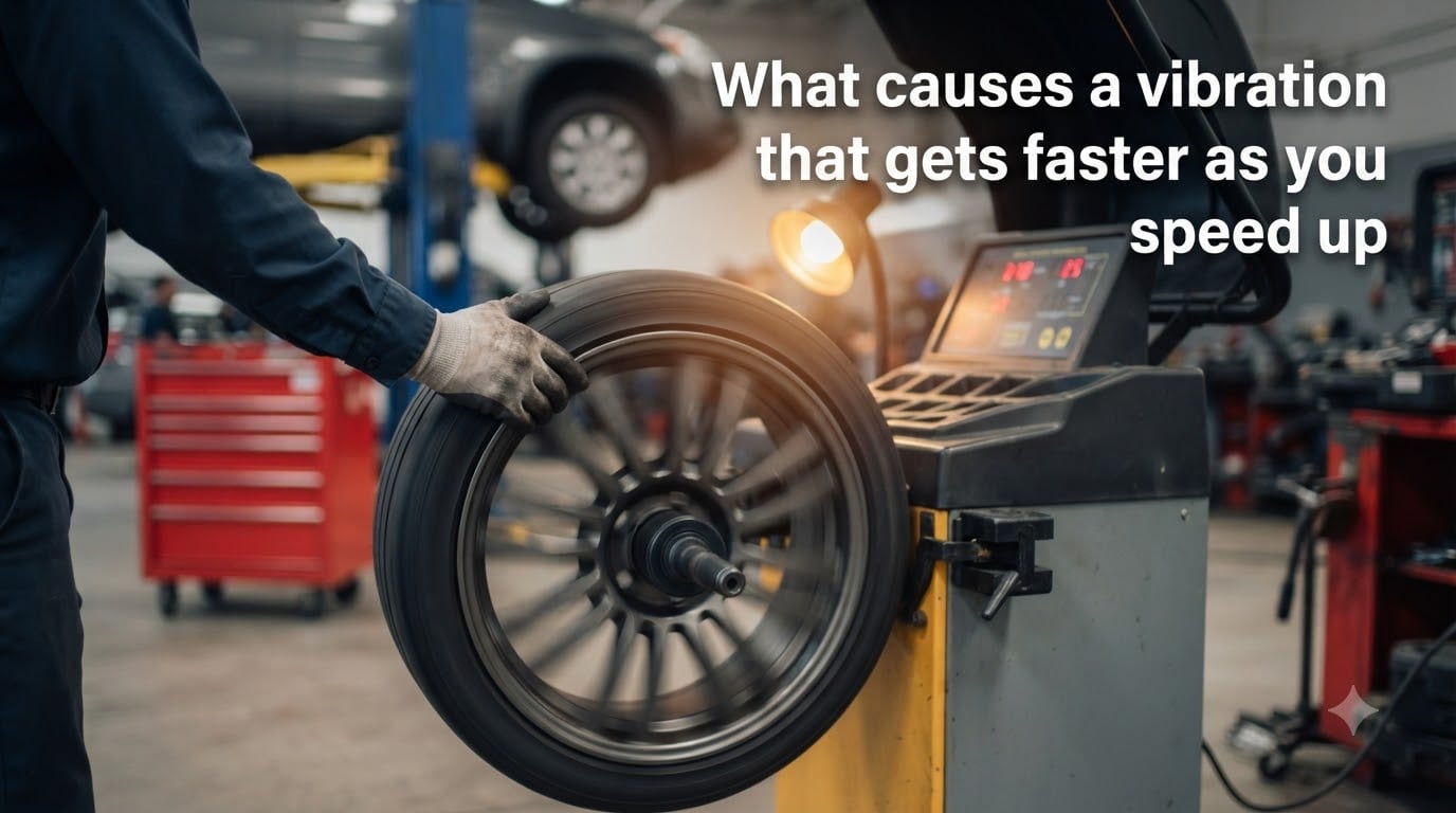 What causes a vibration that gets faster as you speed up