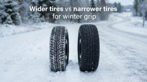 Wider tires vs narrower tires for winter grip
