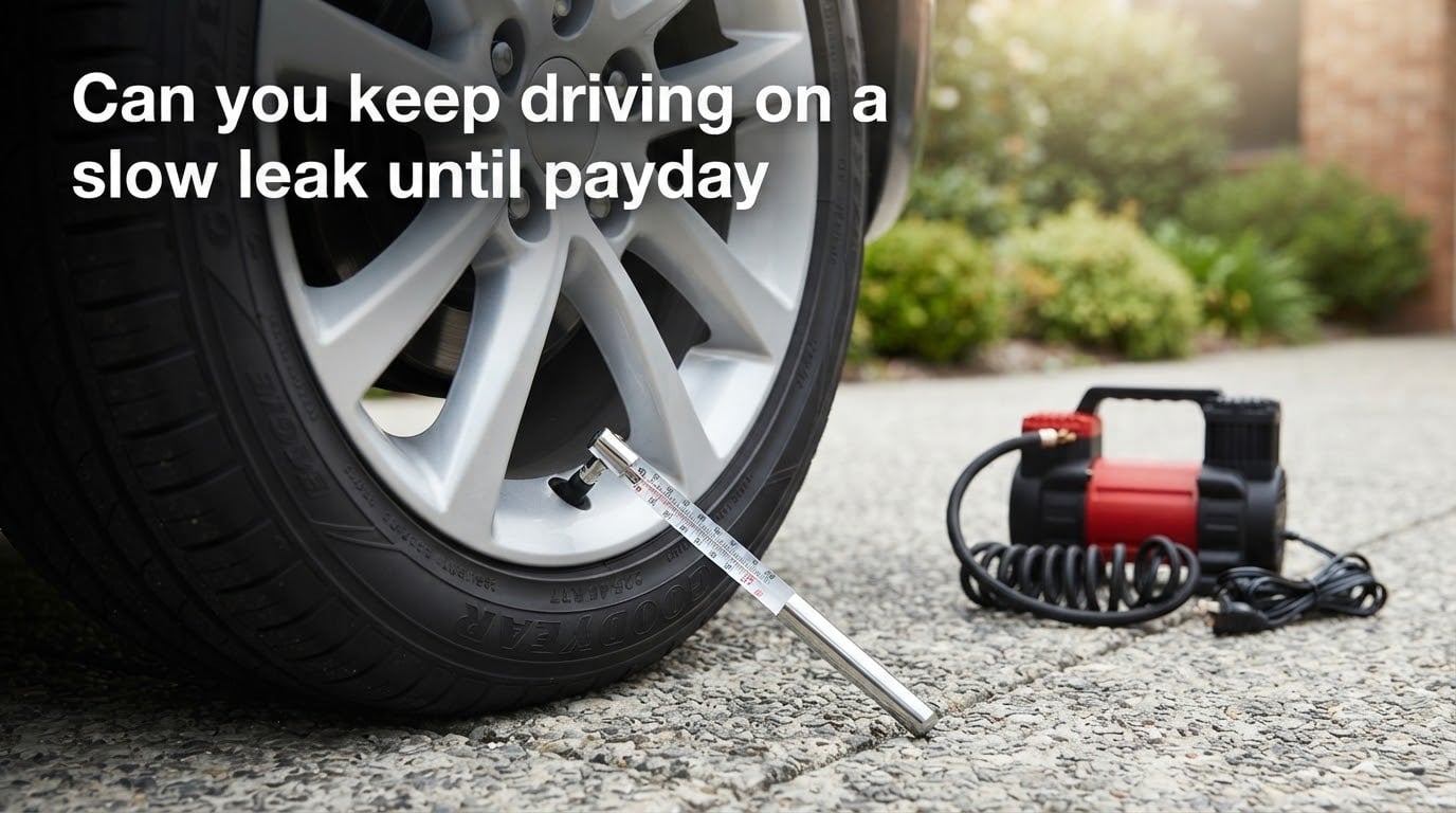 Can you keep driving on a slow leak until payday