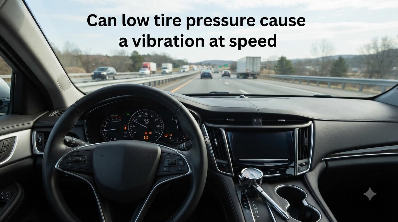 Can low tire pressure cause a vibration at speed