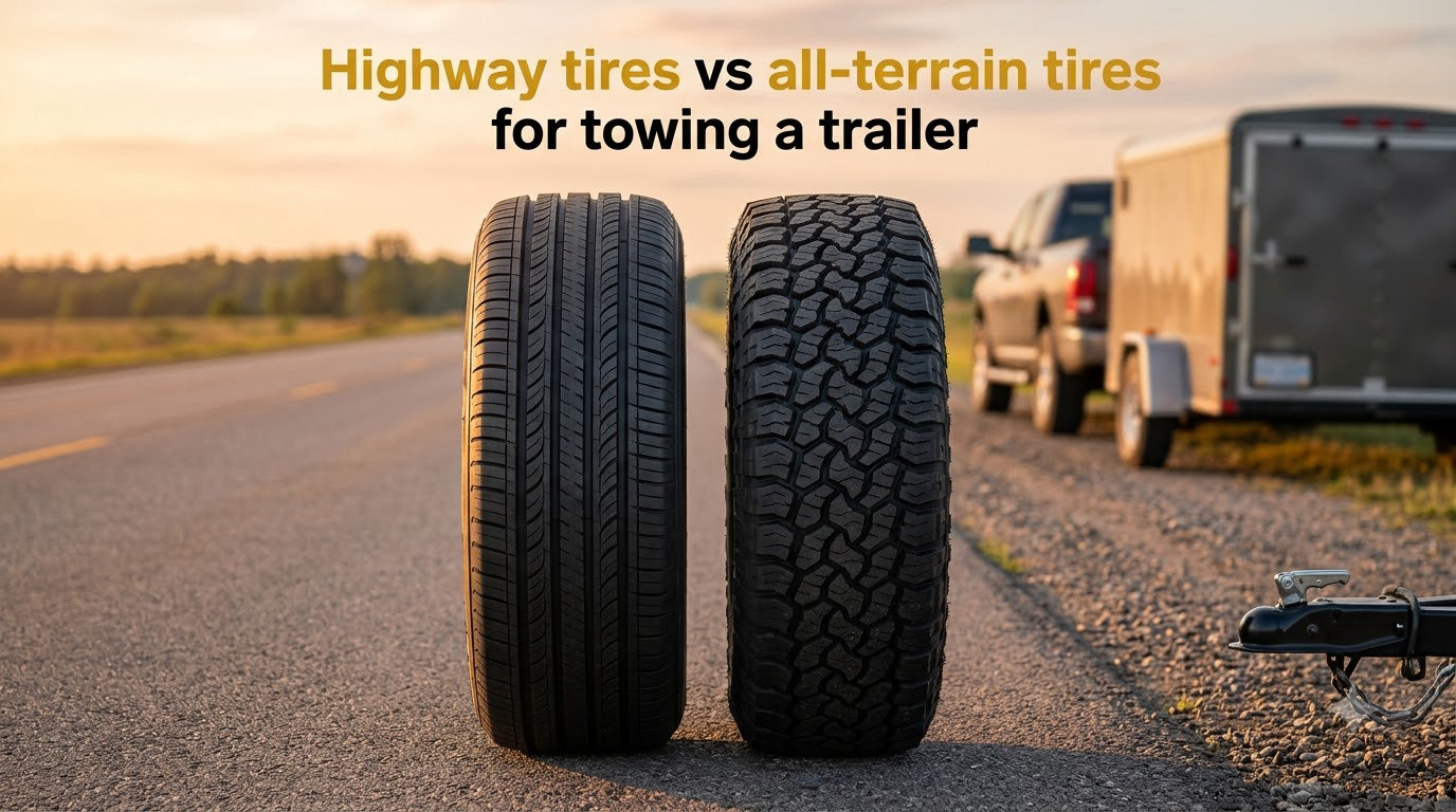 Highway tires vs all-terrain tires for towing a trailer