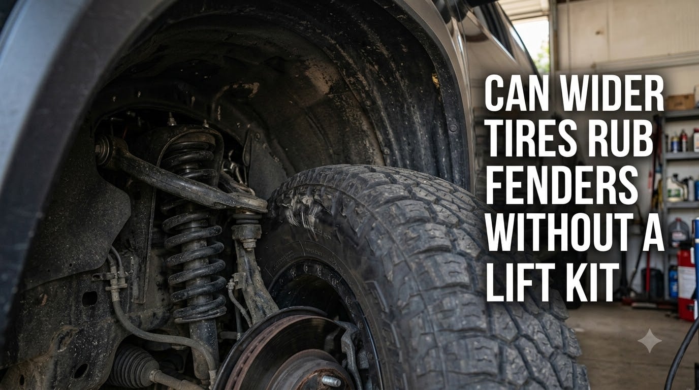 Can wider tires rub the fenders without a lift kit