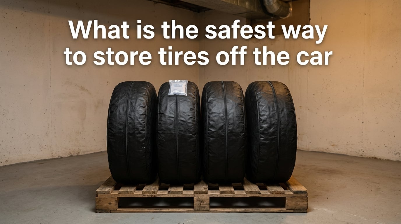 What is the safest way to store tires off the car