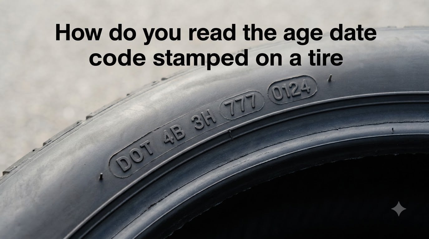 How do you read the age date code stamped on a tire