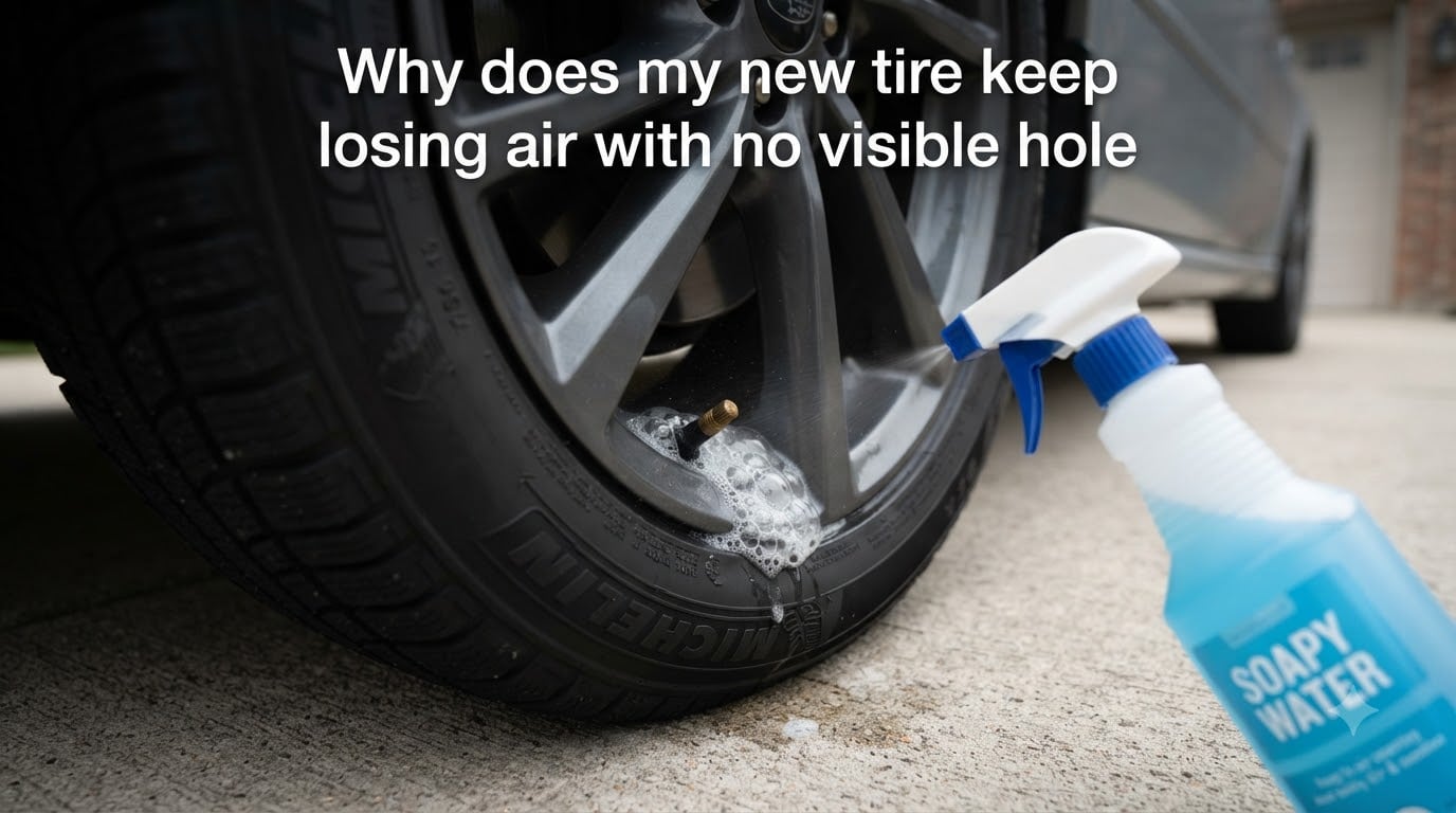Why does my new tire keep losing air with no visible hole