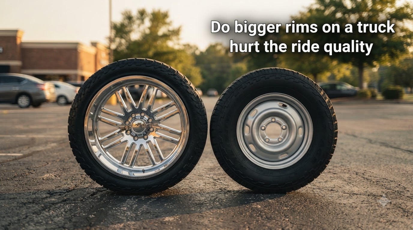 Do bigger rims on a truck hurt the ride quality