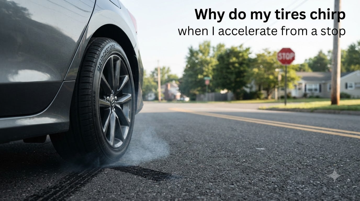 Why do my tires chirp when I accelerate from a stop