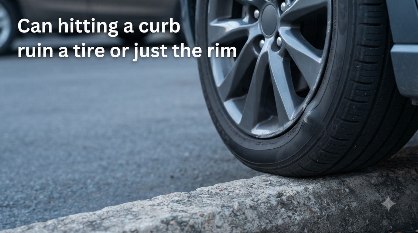 Can hitting a curb ruin a tire or just the rim