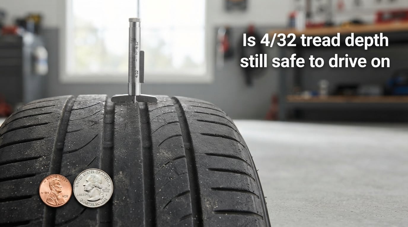 Is 4/32 tread depth still safe to drive on