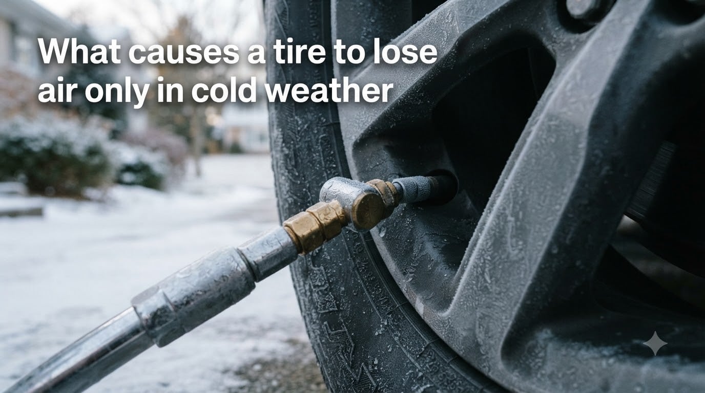 What causes a tire to lose air only in cold weather
