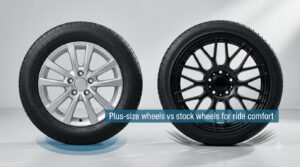 Plus-size wheels vs stock wheels for ride comfort