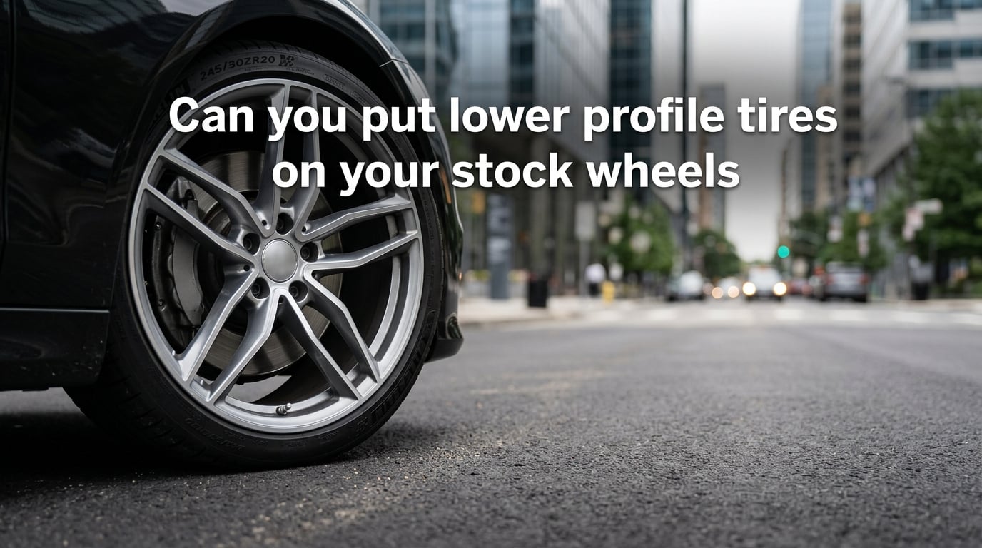Can you put lower profile tires on your stock wheels