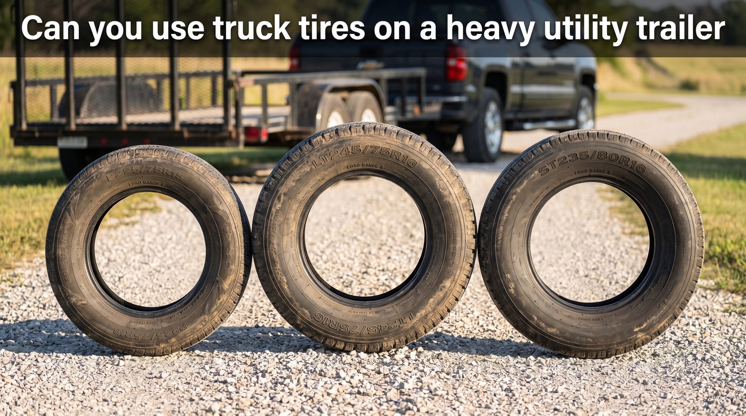 Can you use truck tires on a heavy utility trailer
