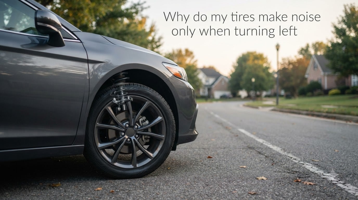 Why do my tires make noise only when turning left