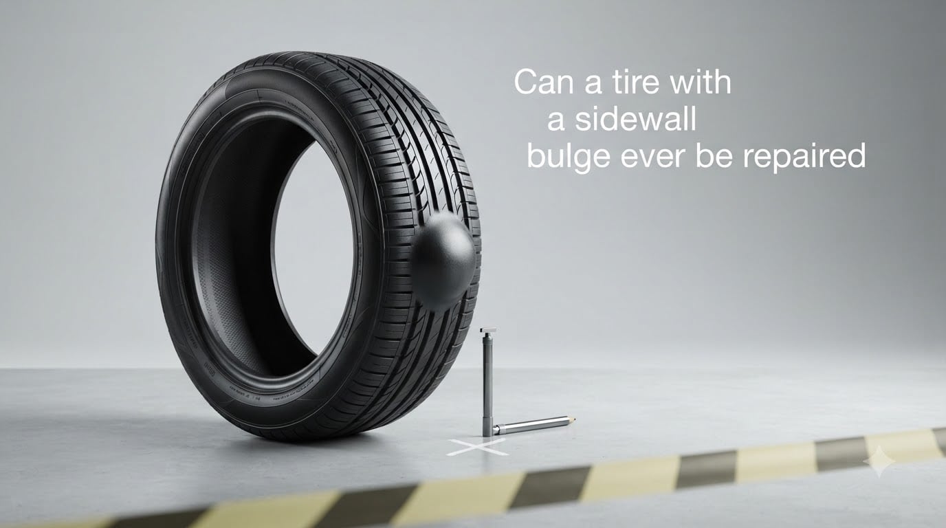 Can a tire with a sidewall bulge ever be repaired